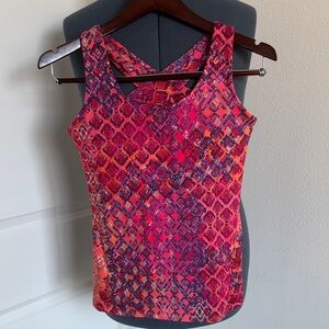 Vibrant Pink Patterned Women's Tank Top